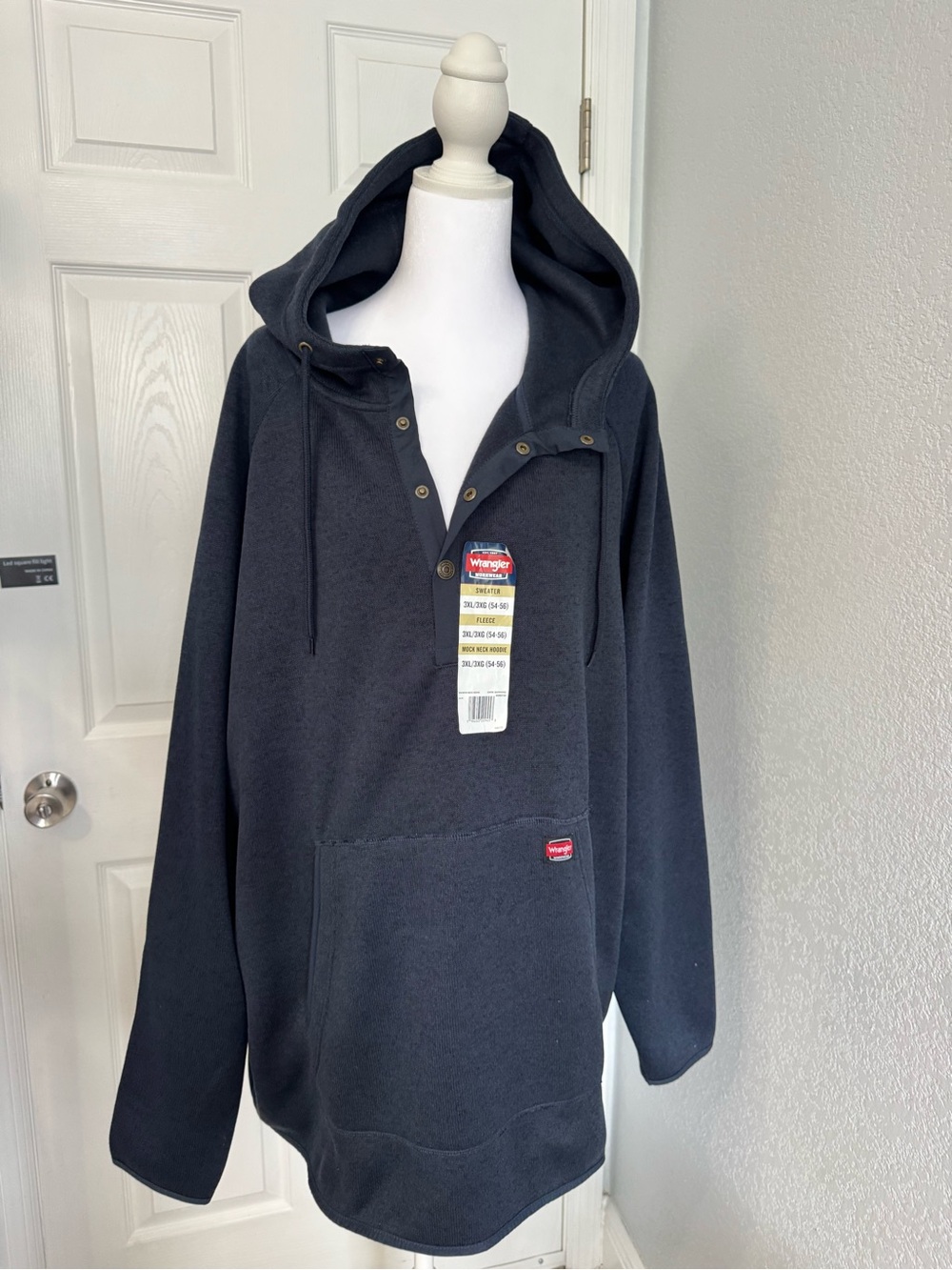 Wrangler Workwear Fleece Mock Neck Hoodie 3XL NWT